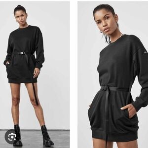 ALO Yoga Black Mini Dress with Belt